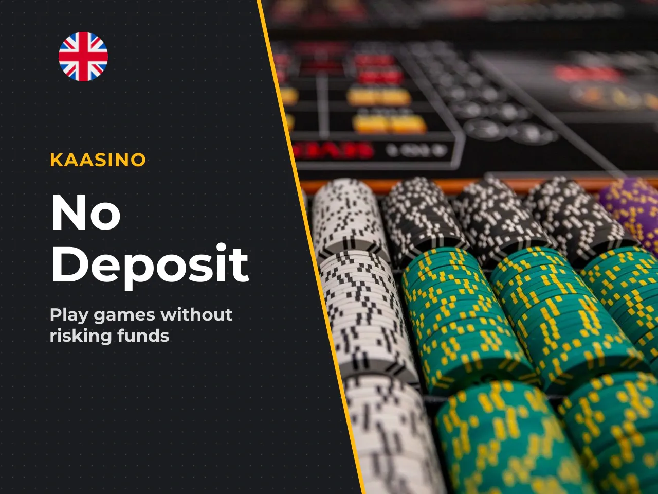 Kaasino no deposit bonus code is