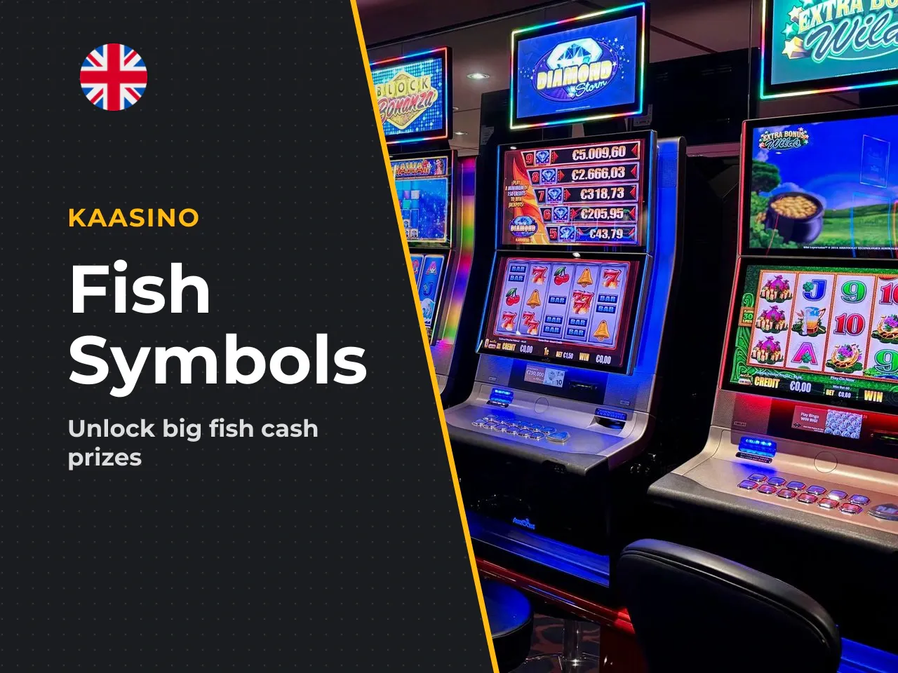Fish symbols and money symbols with