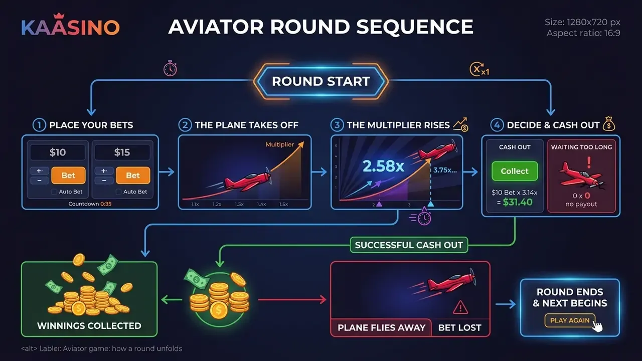 Aviator game: how a round unfolds