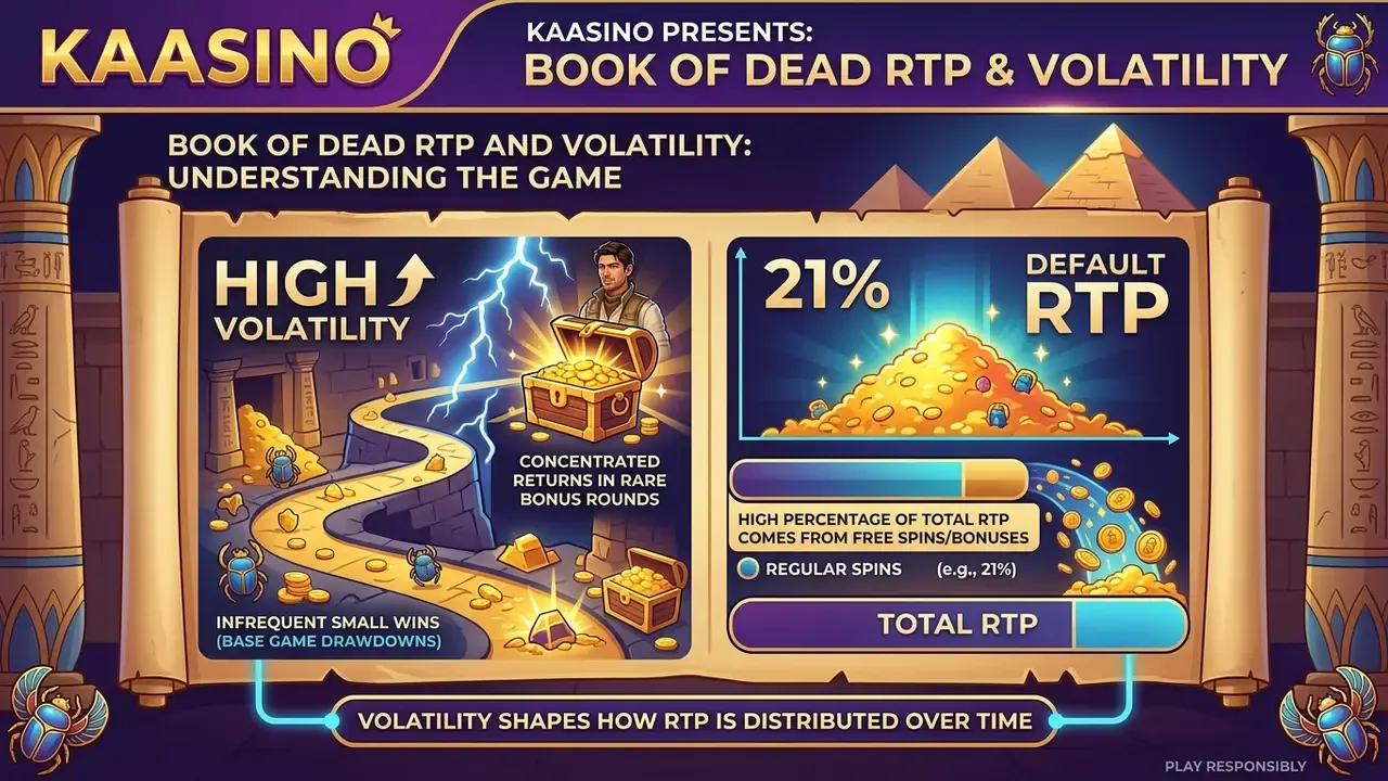 Book of Dead RTP and volatility