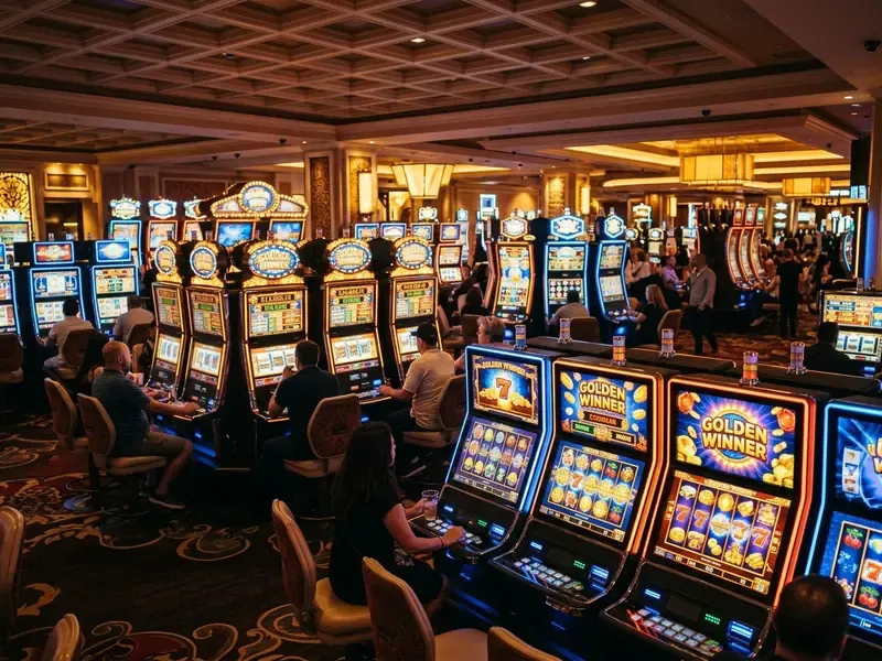 Golden Winner demo interface annotated with spin button, stake selector, virtual demo balance, paytable button and help menu