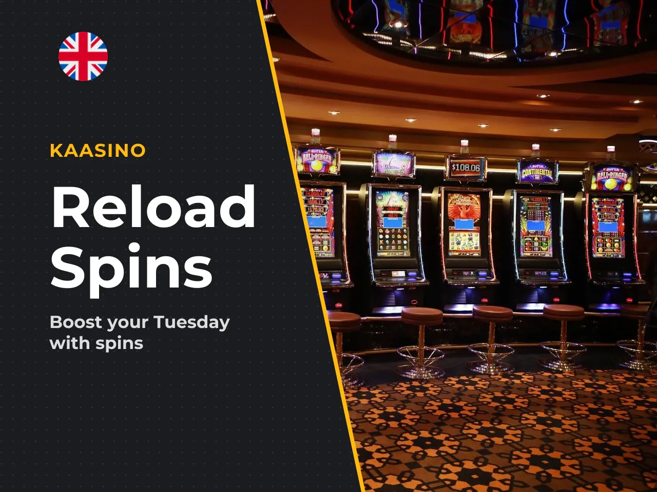 On Tuesdays, deposit reloads award kaasino